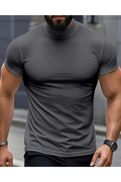 RUTBİL SPORTS Yarim Boğaz Kısa Kol Futbol Body-Fitness Body & Egzersiz Body -...