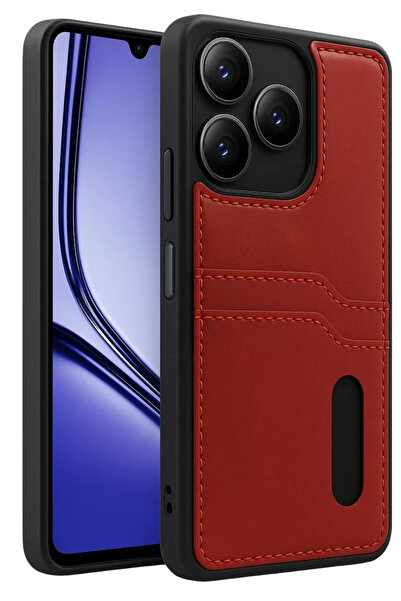 ZEMİRA HOME Newface Realme Note 50 4g Case Sara Leather Case with Business Ca...