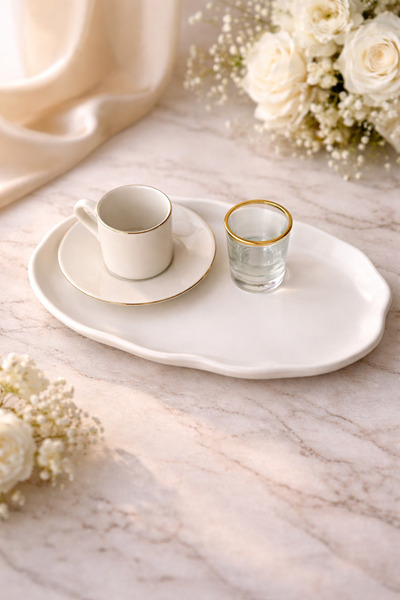 By Şirin Candle Decorative Presentation Plate 27 cm