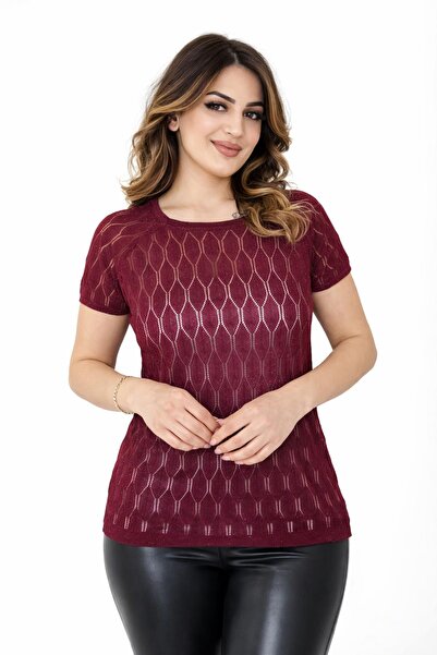 lavella Ženska pletena bluza kratkih rukava 12943 BGL-ST05309