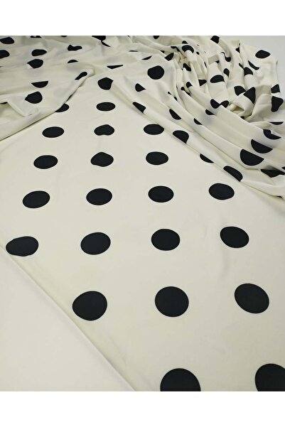 Kumaş Parça Jerseu subțire negru ecru Lățime: 150cm