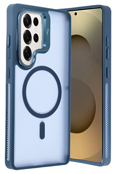 TeknoKapsül غطاء Joko Samsung Galaxy S25 Ultra فلات لينز ماغسيف - كحلي