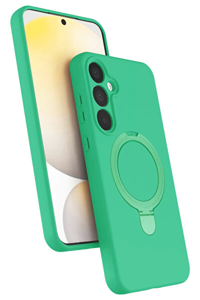 Beta Moda Hub غطاء Newface Samsung Galaxy A25 5G Regal Magsafe مع حامل - أخضر