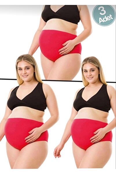 Tuess Modal Maternity Panties Red 3-Pack