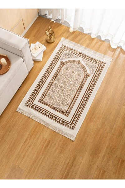 INREST سجادة صلاة فاخرة بتصميم محراب من إن ريست – مايكروفايبر ناعم – مقاس 80 ...