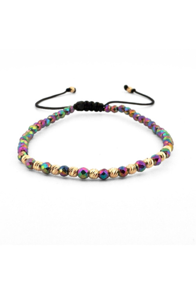 Teo Bijoux Brățară de damă cu mărgele din argint 925 placate cu aur de 18K și...