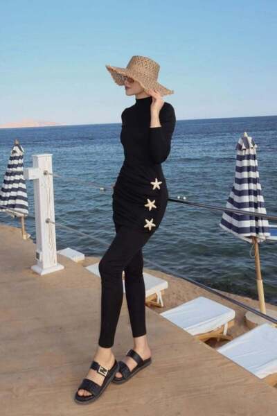 Şulemoda Giyim Starry Swimsuit Set Black