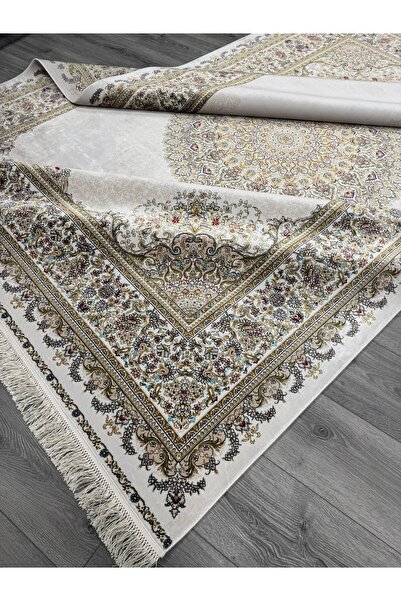 Neşem Halı Boutique STELL ART 53387B BEYAZ İPEK HALIMIZ Yüksek Dokuma Sıklığı...