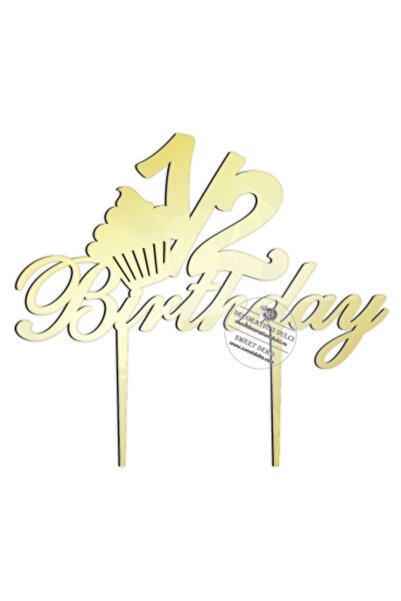 Decoratiuni Dulci Διακοσμητικό τούρτας για τα γενέθλια - Auriu Oglinda