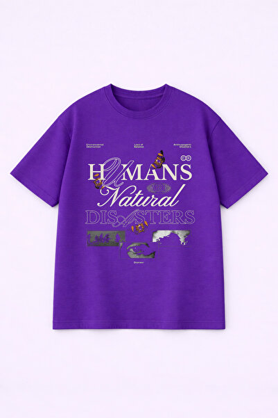 LORVEX Υπερμεγέθη μπλουζάκι unisex από 100% βαμβάκι με στάμπα, άνετη εφαρμογή