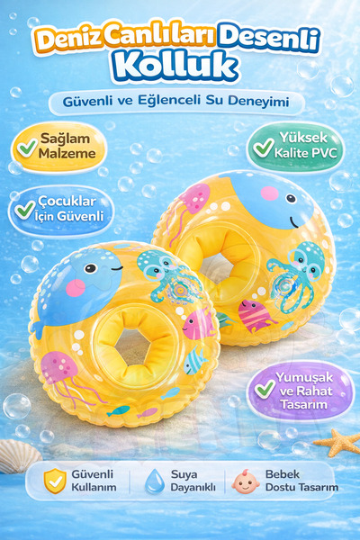cayenna Intex Deniz Canlıları Desenli Kolluk 27x25 Cm