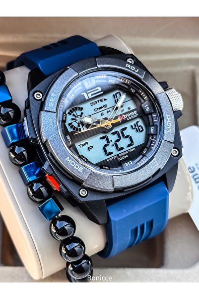 Cockpit Extreme 10 Atm Pool Sea Usable,Navy Blue Silicone Cord,Sports Men's D...