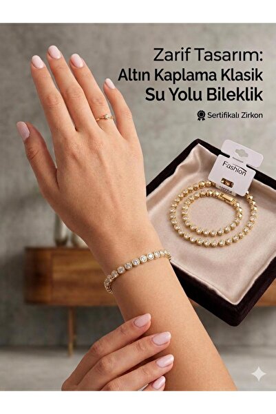 Su Yolu Zirkon Taşlı Bileklik