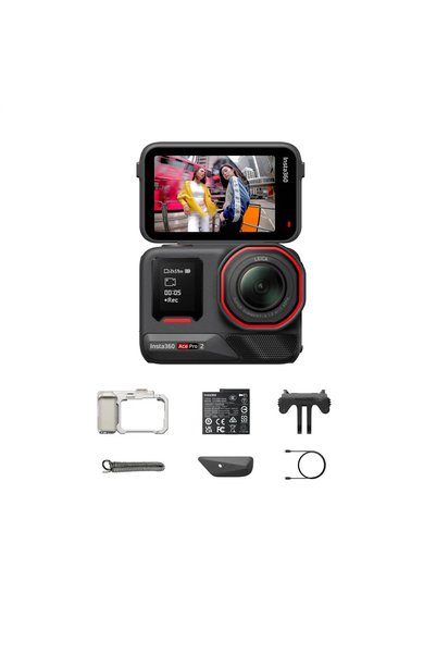 Insta360 Cameră Sport Ace Pro 2 Xplorer Bundle, 8K, 1 Acumulator, Moonlight Silver