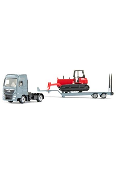 Siku Camion metalic MAN cu remorcă și buldozer