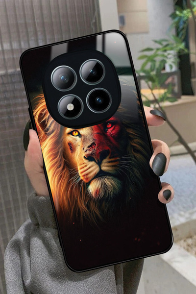Snacase XlOAMİ Note 15 Pro Plus 5G Uyumlu Aslan Tasarımlı Glossy Premium Kılıf