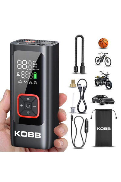 KOBB KB426 12V / Şarjlı Li-ion 150 PSI Dijital Göstergeli Akıllı Lastik Şişir...