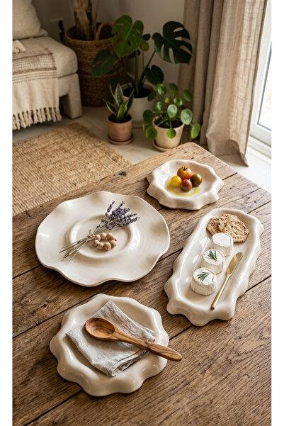 Arden Ceramic Tasarım El Yapımı Amorf Sunum Seti