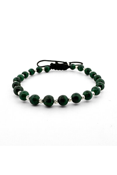Teo Bijoux Brățară cu mărgele de argint 925 și pietre de malachit – Simbol al...