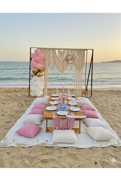 Zenba Design Ahşap Katlanabilir Organizasyon Parti Çanta Model Masa