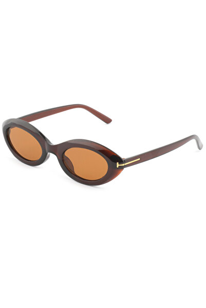 Ticarto Women's Vintage Model Brown Sunglasses Tctgt002304G0337