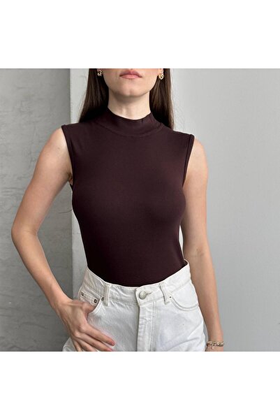 Makarina Women's Fishneck Sleeveless Bodysuit