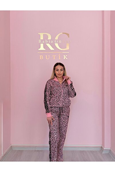 Butik Pembe leopar eşofman takımı