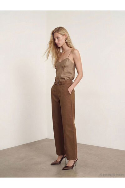 LC Waikiki Peak New Season Belted Slim Fit Women's Cargo Pants