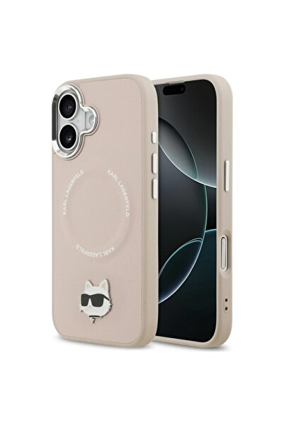 Karl Lagerfeld Husă pentru iPhone 17, din piele, cu pin Choupette MagSafe, Ka...