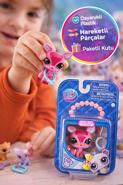 TOYFEST Littlest Pet Shop Seri 4 Tekli Figür Miniş Pembe Karakter Koleksiyon ...
