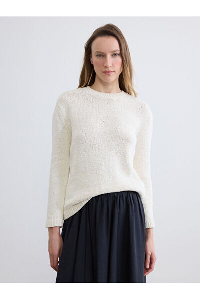 LC Waikiki Rmz Gi̇yi̇m Farkiyla Standard Fit Zero Roba Collar Women's Knitwea...