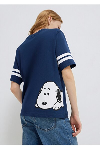 Mavi Snoopy Printed Regular Fit 100% Cotton Women's T-Shirt