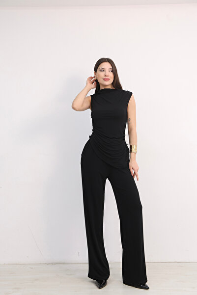 Dut Store Asimetrik bluz pantolon takım