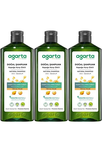 Agarta Natural Shampoo 400 ml Effective Against Dandruff - Anti-Flaking (Set ...