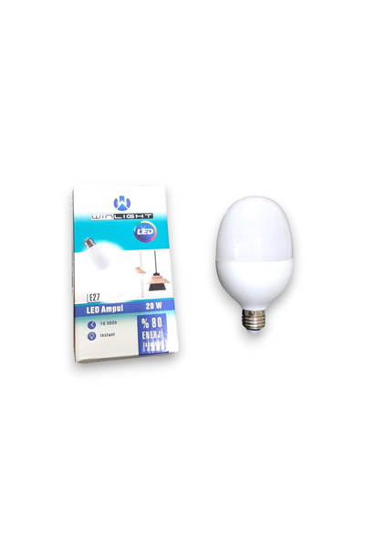 Zey-Al 20W Kristal Torch LED Ampul - Beyaz Işık Yüksek Performanslı Tasarrufl...
