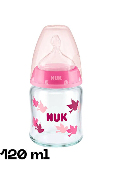 Nuk رضاعة فيرست تشويس+ زجاج بمؤشر حرارة ومقاس (M) للأطفال من عمر 0 إلى 6 أشهر...