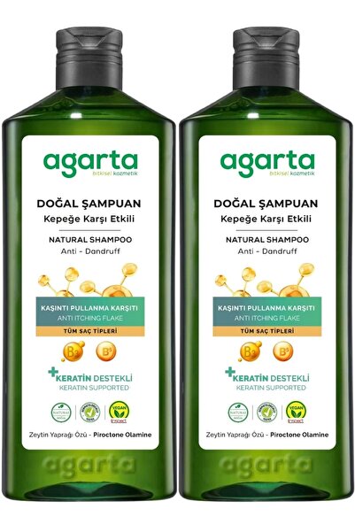 Agarta Natural Shampoo 400 ml Effective Against Dandruff - Anti-Flaking (Set ...