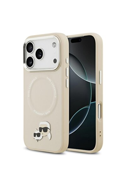 Karl Lagerfeld Husă pentru iPhone 17 Pro Max, din piele, cu detalii K&C și Ma...