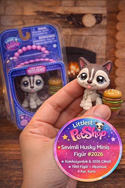 TOYFEST Littlest Pet Shop Seri 4 Tekli Figür Miniş Husky Dog #240 G7 2026 Ori...