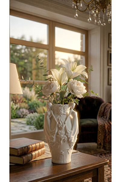 END Design Artistic Vase with Ancient Roman Woman Figure – Elegant Roman Woma...