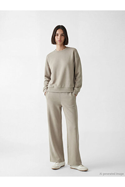 LC Waikiki Rmz Gi̇yi̇m Farkiyla Wide Leg Soft Touch Women's Sweatpants