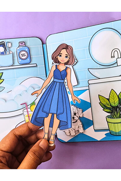 JACA Kes-Yapıştır-Oyna 20+ Parça Kız Giydirme Kombin Oyunu