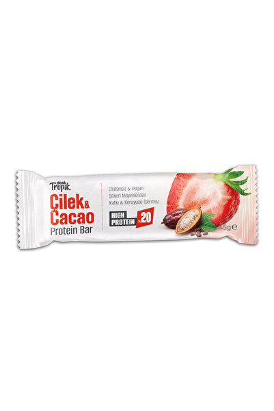 Dost Tropik Belek Çilek ve Kakao Aromalı Protein Bar 45 g | Protein İçeren At...