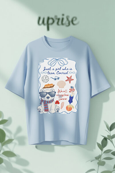 Vordevia تي شيرت صيفي مطبوع عليه The Summer I Turned Pretty من القطن بمقاس كبير