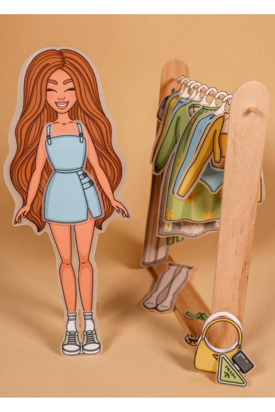 FARCY Изрязване - Залепване - Забавление: Комбинирана игра за обличане на мом...