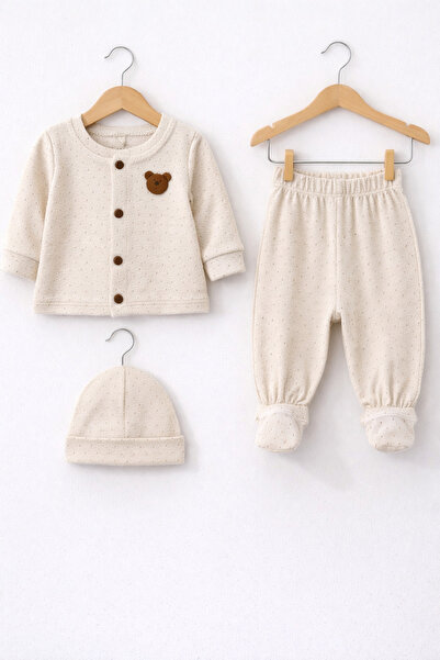 My Babies Label Jakarlı Yenidoğan Erkek Bebek Takım – Ayıcık Detaylı Alt-Üst ...