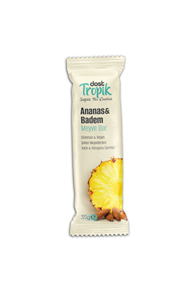 Ananas ve Badem Aromalı Meyve Bar 35 g | Meyve İçeren Pratik Atıştırmalık | 1 Adet