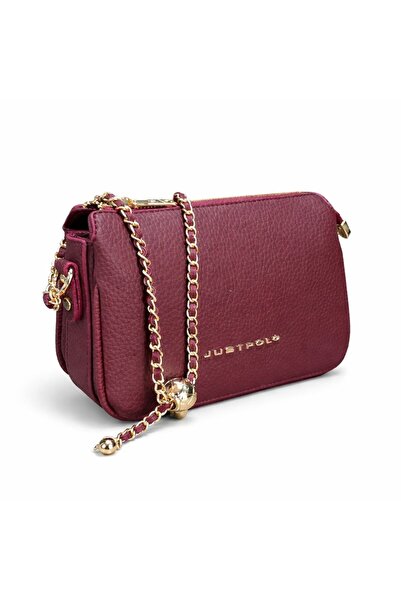 Just Polo Original Women's 4-Section Shoulder Bag with Chain Accessories (Siz...