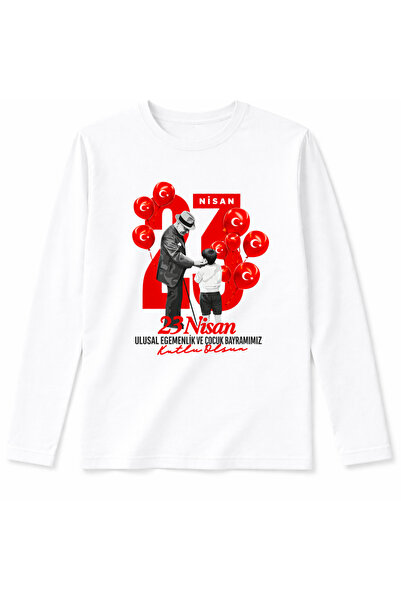 Efendioğlu Design Бавовняна футболка з дитячим принтом та принтом Ататюрка, к...