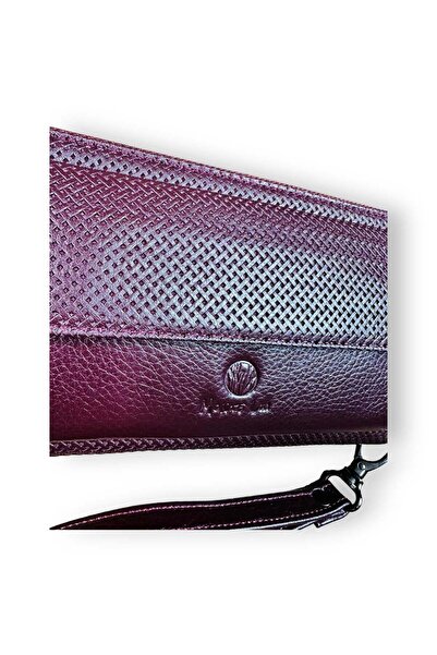 Monte Lui Mnt2230 Portfolio Leather Wallet Claret Red